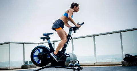 45 minute stationary online bike workout